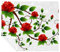 Artistic Leaf Red Rose Vine Fleecedecke Zwillingsdecke – weich leicht Plüsch gemütlich – perfekt für Bett, Sofa, Couch, Reisen, Camping, 150 x 199,9 cm