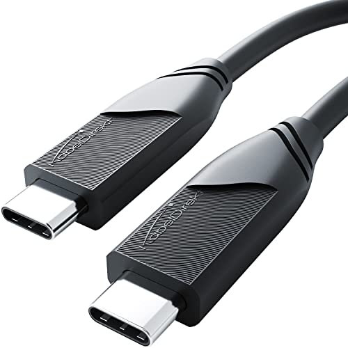 KabelDirekt – 4K USB C Kabel All-in-One, USB 4, ideal zum Schnellladen – 5 m (überträgt Daten und Video mit 20Gbit/s, lädt mit 100W, funktioniert als Datenkabel/Ladekabel/Monitorkabel, Schwarz)