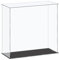 sourcing map Acryl-Vitrine, Kunststoffbox, Würfel-Aufbewahrungsbox, transparent, klein, staubdicht, 41 x 16 x 40,5 cm, für Sammlerstücke