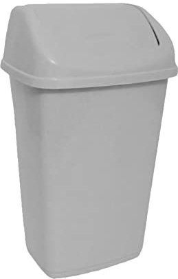 RelianceUK 10L Grey Heavyduty Plastic Swing Bins for Kitchen | Ideal for Under Counter Kitchen Bedroom Bathroom Home Office | Rubbish Waste Trash Dustbin with Fliptop Lid