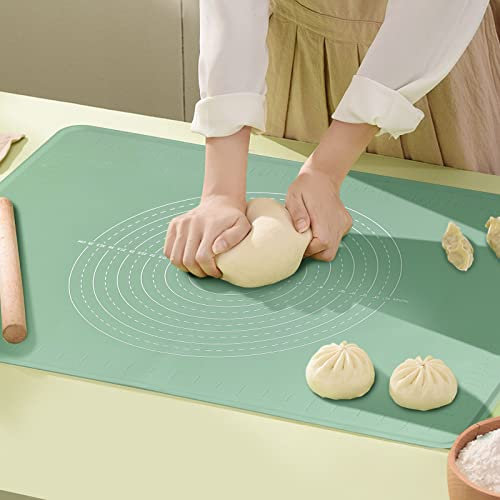 Silikon Groß Backunterlagen Rutschfeste Antihafte Teigunterlage Backmatte Mit Hohem Rand, für die Herstellung von Keksen, Macarons, Arbeitsplatte, Platzdeckchen (60 x 40cm)
