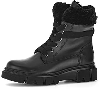 Gabor Damen Combat Boots, Frauen Stiefeletten,Wechselfußbett,Best Fitting,Warmfutter,Winterschuhe,gefüttert,Stiefel,schwarz,40 EU / 6.5 UK
