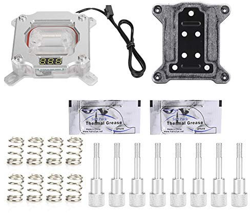 Annadue CPU Waterblock, Waterblock, Digitale Temperaturanzeige für CPU-Kühlkörper für PC-Kühlkörper