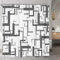 Lerores Duschvorhang 240x200 cm,Block Antischimmel Textil,Beschwerter Saum Wasserabweisend,Waschbar Polyester Stoff Badevorhänge mit 16 Ösen und Duschvorhangringe für Badezimmer,Badewanne