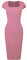 Hobemty Women's Sheath Dress Square Neck Cap Sleeve Work Pencil Dresses Pink L