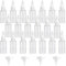 Skibetfo 20pcs 60ml Squeezy Bottles with Nozzles and 4 Funnel Small Plastic Squeeze Bottle Mini Sauce Bottles Clear Condiment Bottles Squeeze Dispensing Bottles for Liquids DIY Crafts Art Painting