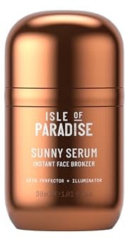 Isle of Paradise Sunny Serum, Instant Face Bronzer mit Niacinamid, Squalan & Jojobaöl, leuchtende Flüssigkeit für strahlende, sonnengeküsste Haut, leicht, feuchtigkeitsspendend, für alle Hauttypen