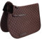 Merauno Echtes Lammfell Satteldecke Lammwolle Schabracke Dressur- und Spring-Eventing-Pad mit Lammwolle und gesteppter Baumwolle, Kranz aus Lammfell vorne (VSS (Versatility),Braun mit Braun Lammwolle)