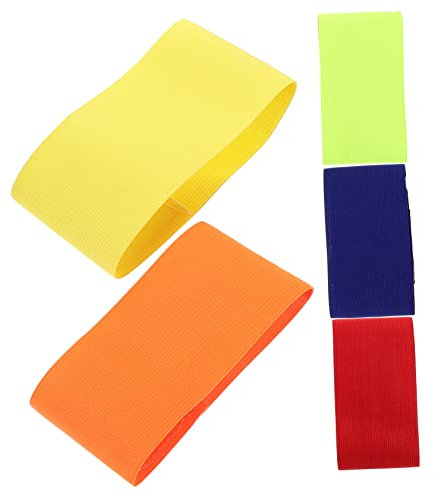 Milisten 5 Stücke Fußball Kapitänsbinde Logo Fußball Team Bänder Verschleiß-beständig Sport Armbänder