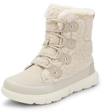 DREAM PAIRS Women’s Lace Up Ankle Snow Boots | 0.98 TPR outsole, faux fur, EVA foam insole, lace-up, splash-proof