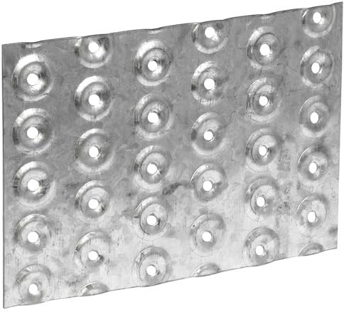Trade Store Galvanised Nail Plate - Trade Fixings - 100mm x 150mm - Structural Nail Plate Timbers - 50 Pack - 100mm x15mm