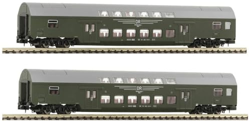 Fleischmann 6260042 N 2er-Set 2: Doppelstockwagen, DR Zwei Doppelstockwagen, Gattung DBmue