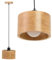 STOLARNIA PIKA Hängeleuchte - Runde Holz Schirm Pendelleuchte ∅20cm - Eiche 1xE27 - Modern Esstisch Hängelampe für Wohnzimmer, Küche, Schlafzimmer, Flur - Stilvolle Eicheholz ANTILIA