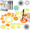LEAZZLE Spiral Designer, 28 Stück Multifunktionales Spirograph Set,Spiral Drawing Spielzeug Set, Mandala Designer für Kinder, Spirograph Kinder ab 8, Zeichenschablonen, Malschablonen