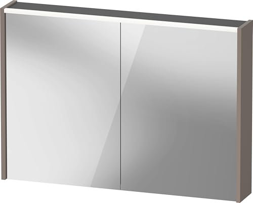 Duravit D-Code Spiegelschrank, Steckdose Typ J (CH, LI), 2 Türen, LED-Lichtfeld Oben, 1000x700mm, 7 W, DC7107043432000, Farbe: Basalt Matt