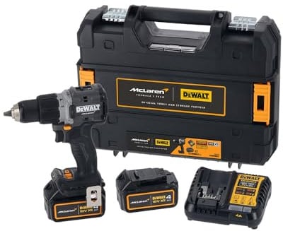 DEWALT Akku-Schlagbohrschrauber 18V, inkl. 2 x Akkus (18 Volt / 4Ah) und System-Schnellladegerät
