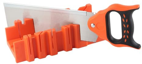 Clamping Mitre Box, Back Saw, Woodworking Tool Set with Versatile, Precise Angle Cuts, Ergonomic Design. High Strength SK5 Alloy Steel Vane/Wing. Ideal for Woodworking, Home