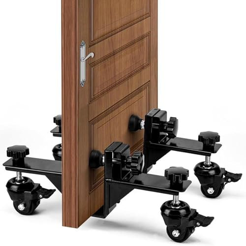 Kit de instalación de puerta resistente, dispositivo manos libres ajustable para una instalación sin esfuerzo de puerta delantera y losa