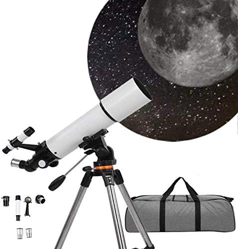 Teleskop, Astronomisches Teleskop für Kinder und Erwachsene, 80 mm Öffnung, 500 mm Brennweite, 3-fache Refraktor-Telesko