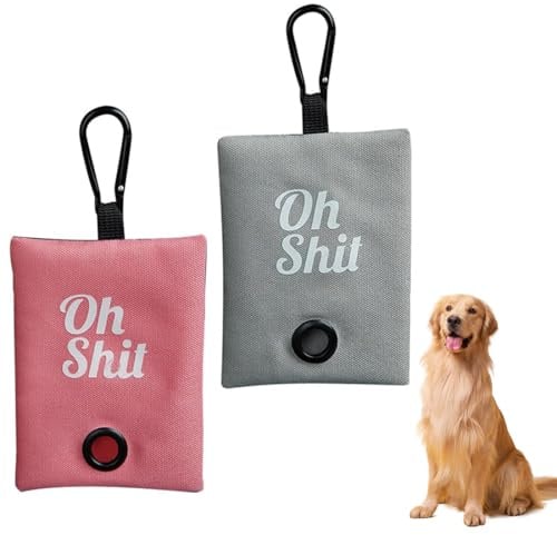 WeddHuis 2 Stück Oxford-Stoff Wasserdicht Kotbeutelspender für Hunde, Pet Poop Tasche Halter, geeignet für Hundespaziergänge, Wandern und Laufen