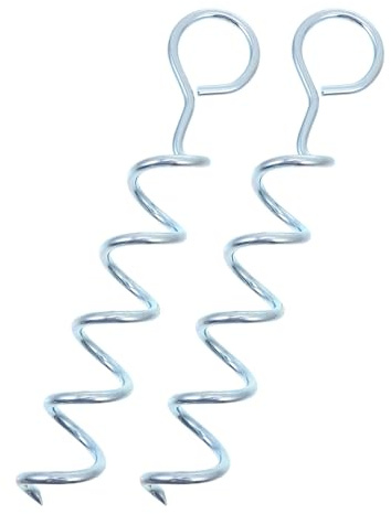BESTonZON 2 Stück Teiliges Schraubanker für Hunde und Trampolin Hochleistungs erdnagel mit Griff Geeignet für Camping Zelt Schaukel Windfester Fixierer für Outdoor und Garten