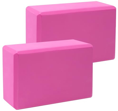 Griwuut Yoga Block 2er Set, Hochdichter Leichter Eva-Schaum, rutschfest, Verbessung der Kraft Flexibilität, für Yoga Pilates Meditation
