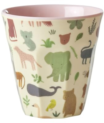 Rice Melamin Becher medium Sweet Jungle pink