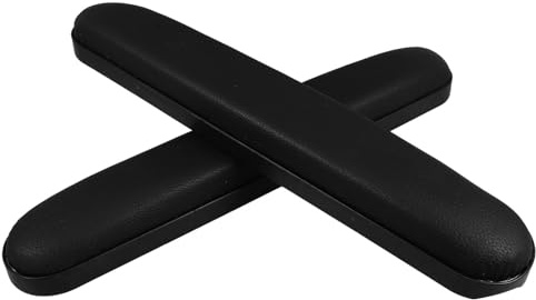 TOPBATHY Armlehnenpolster Einfache Reinigung für Rollstuhl 2 Stück Ersatzteile Universelles Design Schwarz Schwamm und Kunstleder für Rollstuhlfahrer