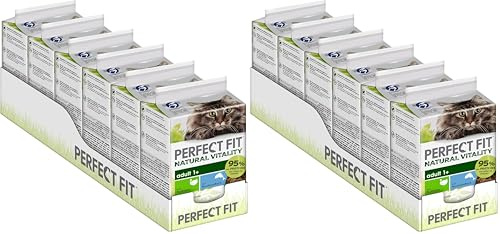 Adult 1+ Premium Katzenfutter nass - 36x50g Portionsbeutel - mit Hochseefisch und Truthahn - Nassfutter für Katzen - ohne Getreide (Packung mit 2)