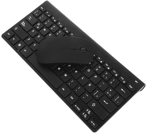 Beavorty Jelly Comb with Wireless Connectivity Wireless Keyboard and Mouse Combo and Latin Spanish Keyboard Layout Stylish Black Resin Accessory for Work and Gaming