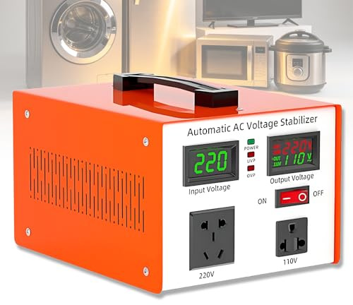 YXYLJOZ Régulateur de Tension CA entièrement Automatique, Haute Puissance, 1000 W - 5000 W, Affichage numérique LED en Option, pour TV, chaîne Hi-FI et climatiseur, 220 V - 3000 W (1000w 220V)