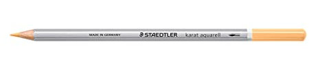 STAEDTLER aquarell Buntstifte karat aquarell, pfirsich, wasservermalbare, weiche und farbintensive Mine, für unterschiedliche Trocken- und Nasstechniken, 6 Aquarellstifte im Kartonetui, 125-43
