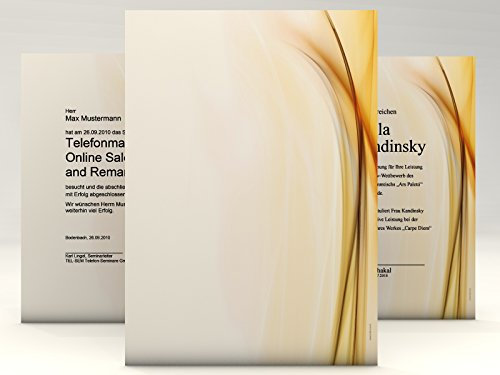 Urkundenpapier Ambiance 10 Blatt | modern | für Urkunden Zertifikate | DIN A4 190g/qm | hochwertig | Briefpapier | Kartonpapier | certificate paper | Blanko Urkunde | Anerkennung Papier