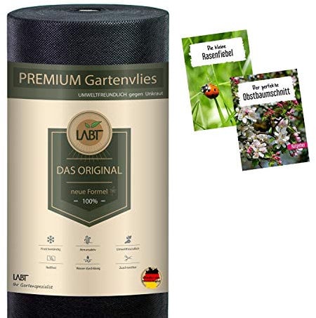LABT Gartenvlies Unkrautvlies vom Profi in Einer reißfesten Qualität 150 g/m² 1m Breite x 30m Länge = 30m² Unkrautfolie Mulchfolie Mulchvlies Hochbeet