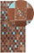 Patchwork Teppich braun/blau 80 x 150 cm rechteckig Aliaga