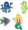 Embroidered Iron Sew Stitch On Patch Badge Clothes Fairy Mermaid Unicorn Design (Mermaid Octopus Sea Horse & Fish)