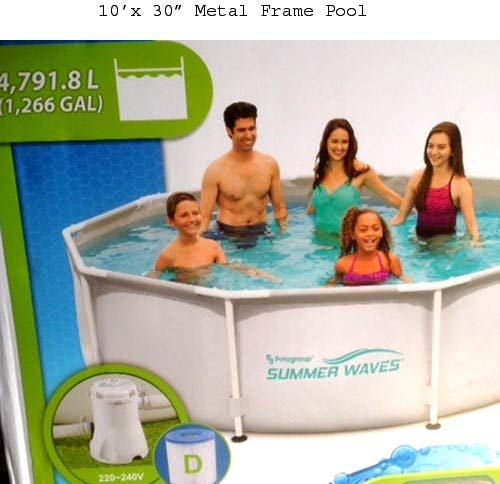 Summer Waves Round Frame White Pool - 10ft - 4,792 Litres