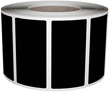 Royal Green Étiquettes autocollantes rectangulaires en rouleau de 40mm x 19mm – Autocollants noirs - Adhésif permanent - Paquet de 500