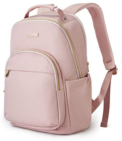LIGHT FLIGHT Laptop Backpack for Women Computer Bag 15.6 Casual Notebook Backpacks for Work Travel Business Trip College, Practical Gift for Women and Family Pink