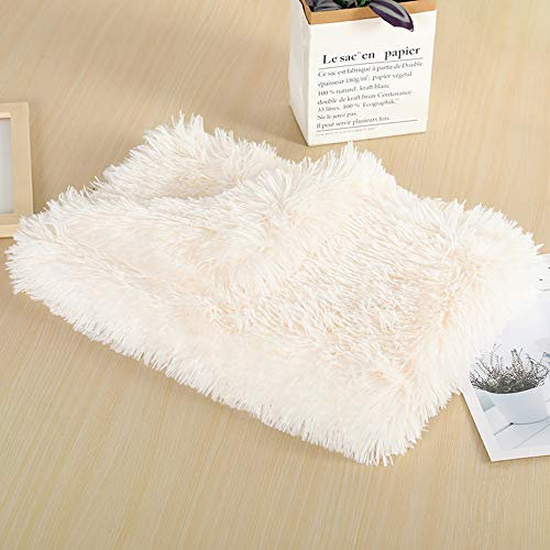 Ewolee Dog Blanket, Super Soft Warm Fluffy Pet blanket, Shaggy Faux Fur Pet Snuggle Blanket Washable Sleep Bed Mat for Small Medium Large Dogs and Cats (Medium, White)