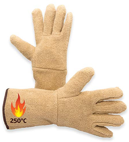 Goldman Service | Gants de Cuisine Professionnels pour Four, Gants de Protection pour Barbecue, Barbecue, cheminée, poêle à Bois, résistants aux Hautes températures de 250 °C