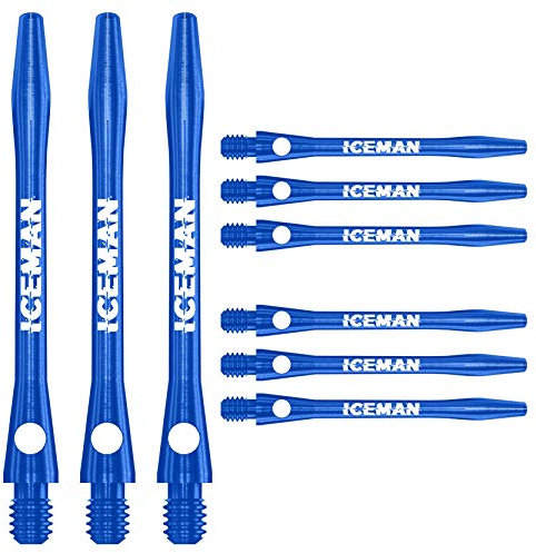 RED DRAGON Gerwyn Price Iceman Logo Medium Aluminium Blue Dart Shafts (Stems) - 3 Sets Per Pack