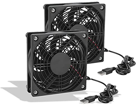 2pcs 120mm ventilador de caja de ordenador, ventilador de refrigeración de PC USB 5V ventilador de refrigeración ultra silencioso, ventilador de refrigeración de computadora súper silencioso