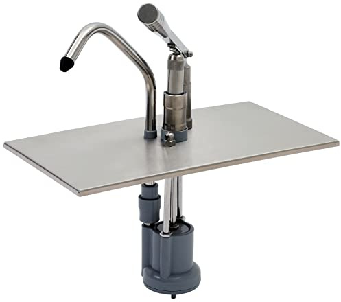 SARO GN-Deckel mit Pumpendispenser – Für 1/3 GN-Behälter – Portionierung 35 ml – Für dickflüssige Soßen – Edelstahl – Modell KD-0213
