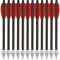 PMSM 6,3 Carbon Armbrust Bolzen Pfeile mit Jagdspitze für 50 lb / 80lb Pistole Armbrust Präzisionsziel Carbon Armbrustbolzen Armbrustpfeile Pistolenarmbrust Bolzen (12stk red)