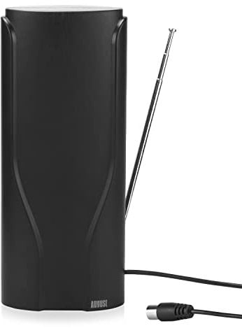 Antenna TV Interna Esterna per Digitale - August DTA600 Antenna HDTV Portatile per VHF UHF DVB-T/T2, Alto Guadagno, Telescopica, 5M Cavo Coassiale Antenna TV per Casa, Roulotte, Camper, Camion