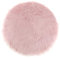 Sharplace Rundes Kunstpelz Sitzkissen, Zotteliges Schaffell, Teppich, Foto Requisiten, Rosa 40 cm