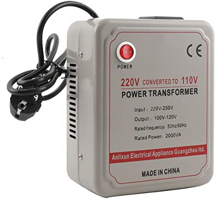 NICCOO Spannungswandler Transformator, 220V-250V auf 100V-120V Wandler Konverter Transformer Wandler Umwandler Converter, 2000 VA Step Down Konverter Transformer, fur Balg 1000W