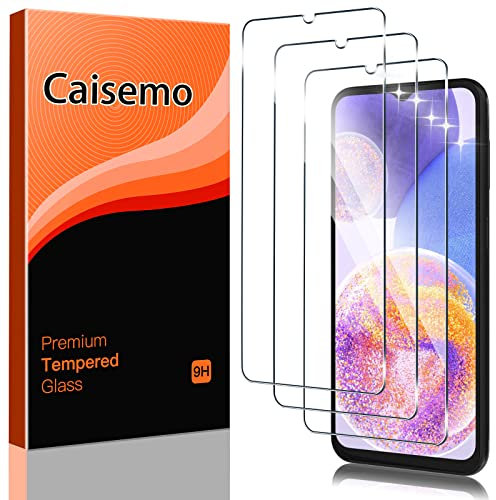 Caisemo 3 Stück Schutzfolie für Samsung Galaxy A23 4G, Galaxy A23 5G, Gehärtetes Glas Displayschutzfolie, 9H Härte, HD klar,Anti-Kratzer, Soft Touch