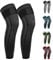 Ruilaibao Full Leg Compression Sleeves 2 Pack anti Sliping Ventilation Long Knee Support with Wraps for Men and Women Long Knee Compression Sleeve for ACJ, Meniscus Tear, Arthritis (Black, Large)